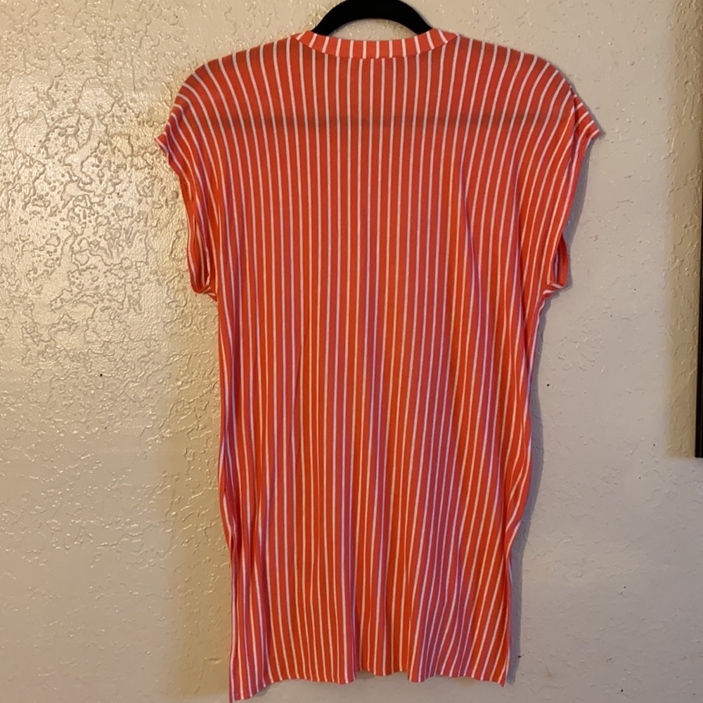 Tunic Top  Orange with Whir Stripes Small - Picture 2 of 2